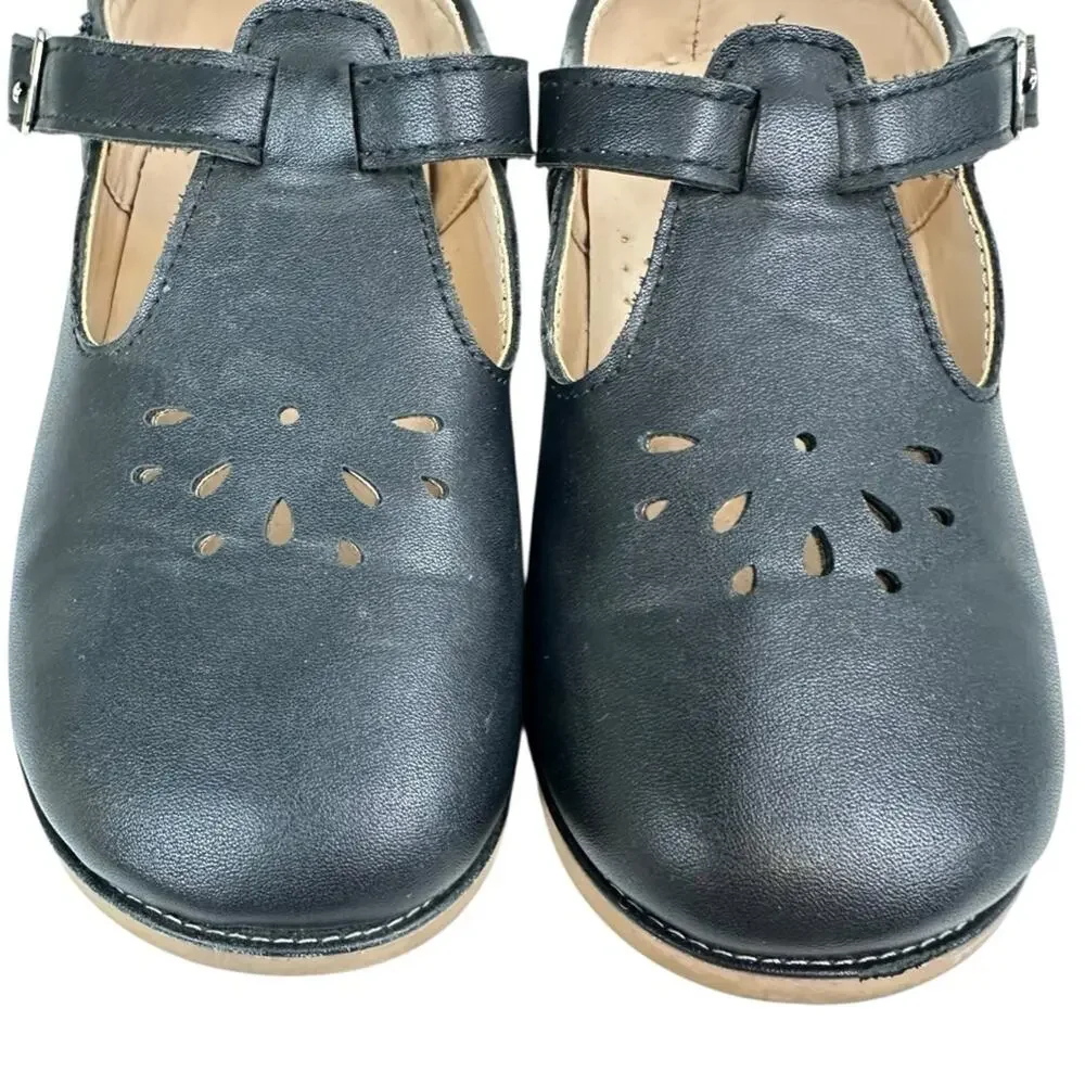 The Doll Maker Classic Black Kids Dress Shoes with Buckle Size 10 Toddler